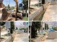 کانال آب چهارراه پيام نور اصلاح مي شود
