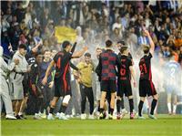 رد فعل مفاجئ من لاعبی برشلونه على محاوله إسبانیول إفساد الاحتفالات