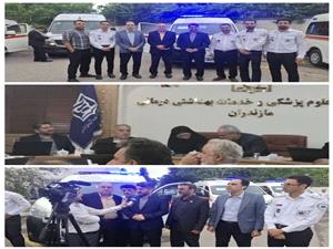ورود سه دستگاه آمبولانس اهدايي خيّر بابلي به ناوگان اورژانس بابلسر و فريدونکنار