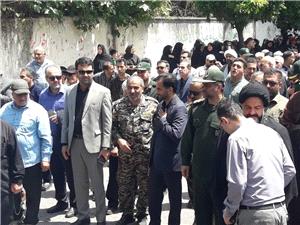 وداع باشکوه مردم ولايتمدار با پيکر معزز پاسدار شهيد مجيد آل ابراهيم در چالوس