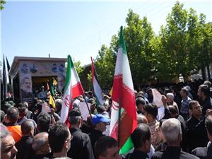 وداع باشکوه مردم کرمانشاه با فرمانده برجسته جبهه مقاومت