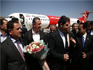 استانداران اقليم کردستان عراق وارد فرودگاه سنندج شدند