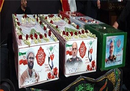 تشییع سپهبد شهید غلامعلی رشید، فرزندش و سردار نصیر باغبان