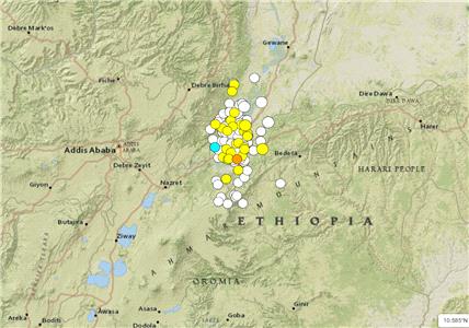 زمین لرزه جدیدی به بزرگی 4.3 ریشتر اتیوپی را لرزاند