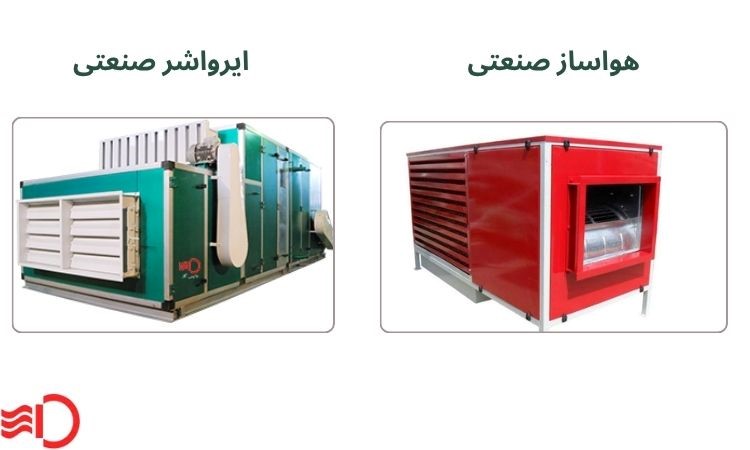 مقایسه ایرواشر صنعتی و هواساز صنعتی